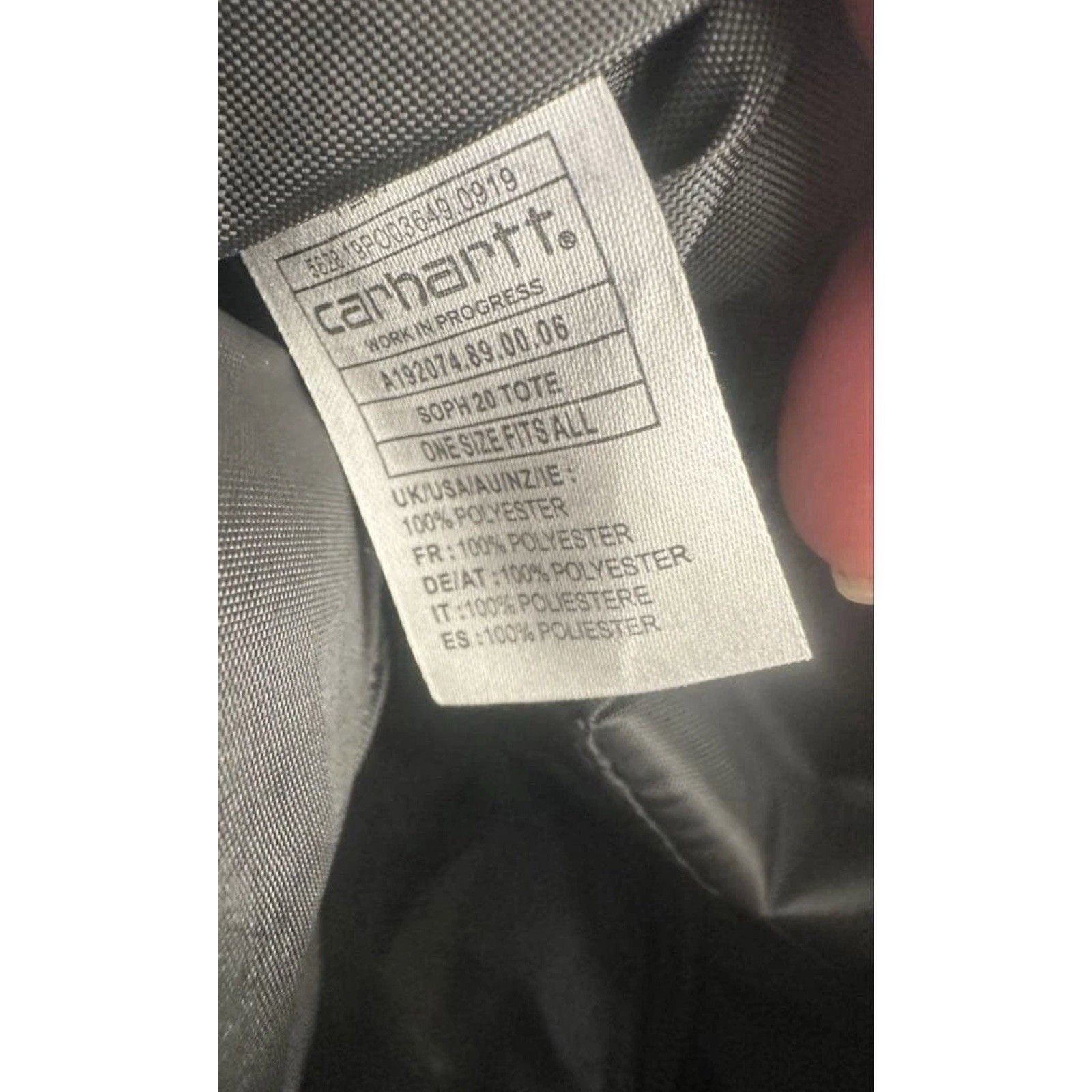 Carhartt CARHARTT WIP X SOPHNET SOPH 20 BRANDON TOTE BAG BLACK CORDUR Size ONE SIZE - 5 Thumbnail
