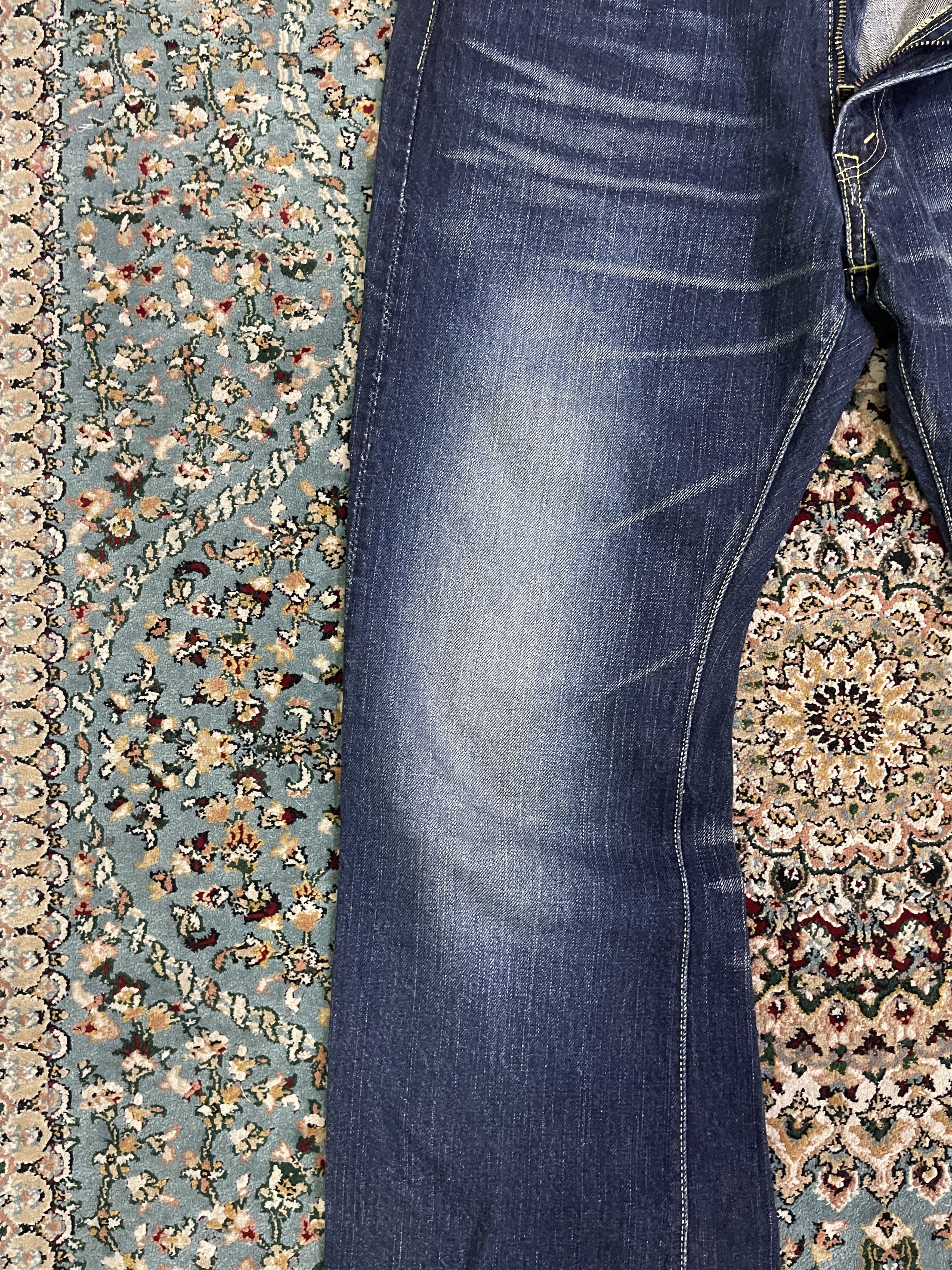 The Flat Head TFH Flared Blue Light Wash Jeans Size US 32 / EU 48 - 4 Thumbnail