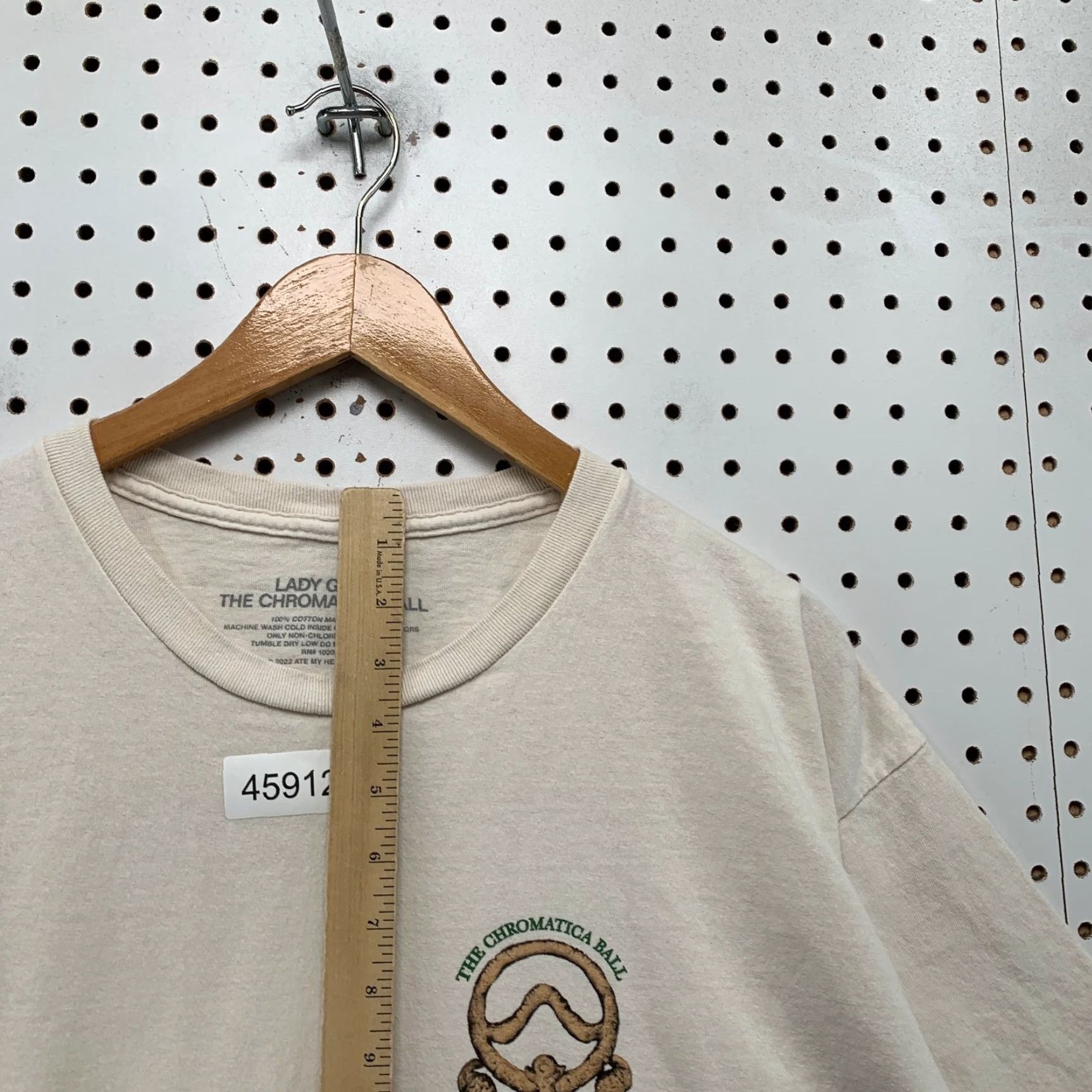 Bally Lady Gaga T Shirt Mens Large Beige The Chromatica Ball Graphic Music Pop Concert Shirt Mens L Beige Chromatica Ball Size US L / EU 52-54 / 3 - 7 Thumbnail