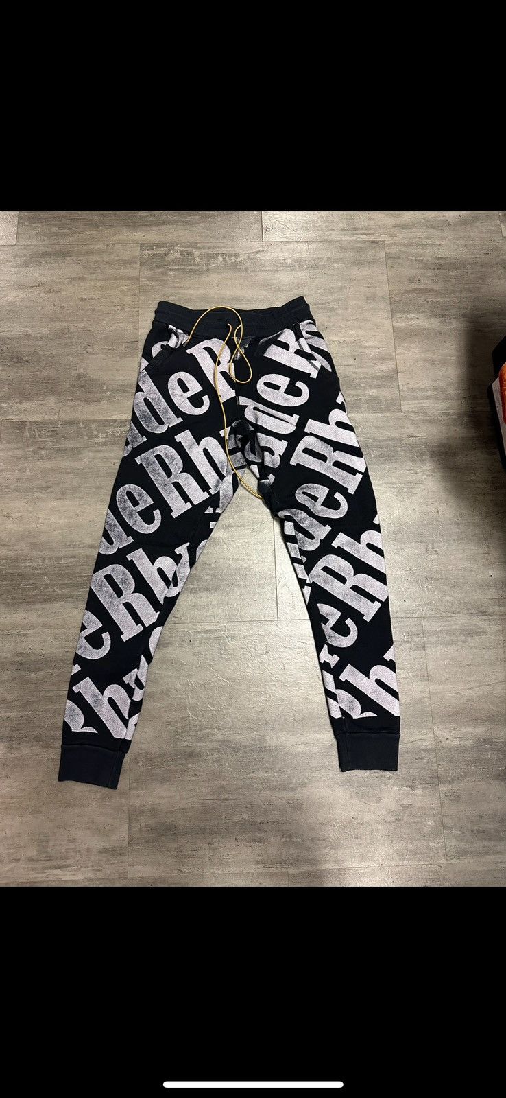 image of Rhude All Over Print Sweatpants Pre Owned Small in Blue, Men's (Size 32)