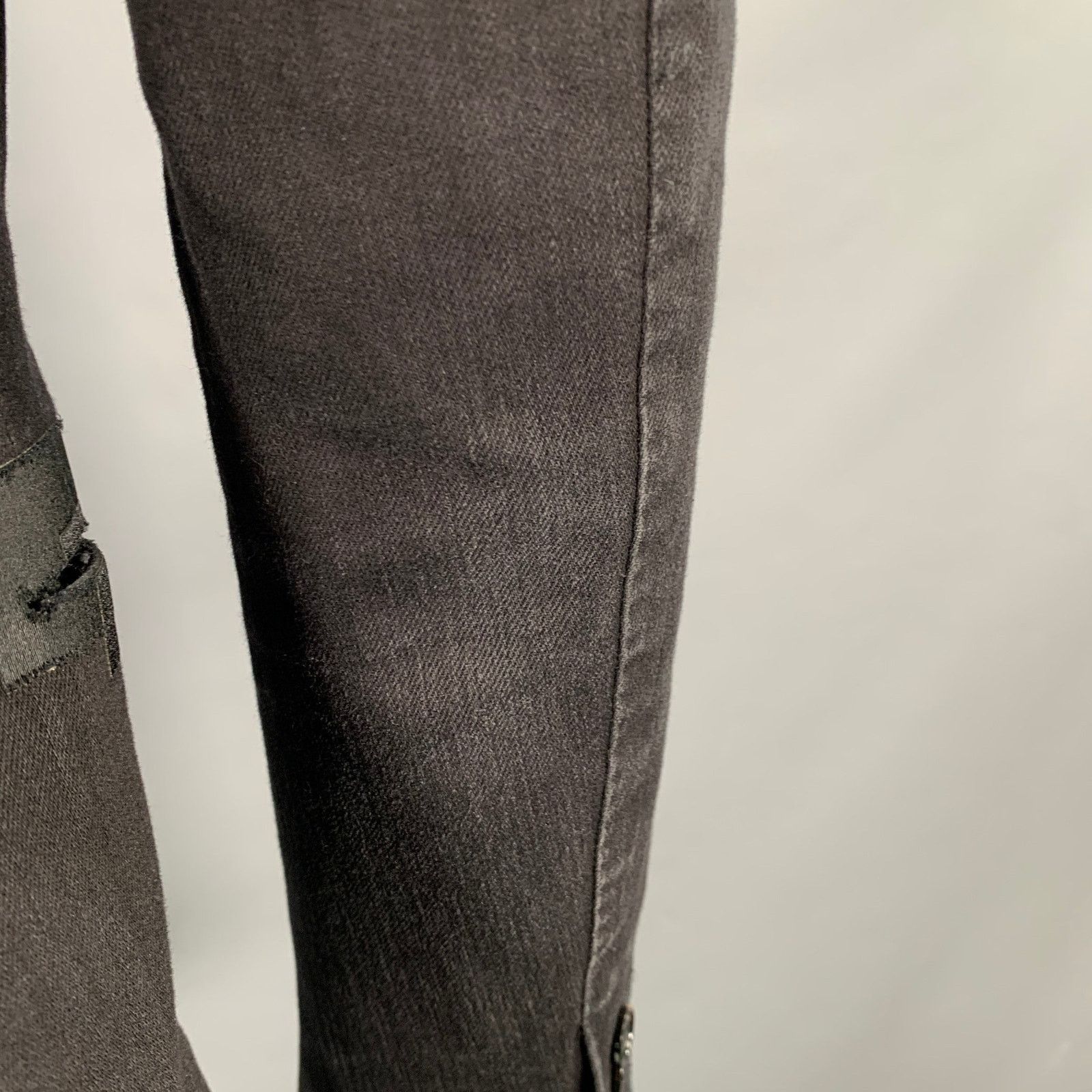 Costume National CoSTUME NATIONAL Black Cotton Blend Peak Lapel Sport Coat Size 36R - 6 Thumbnail