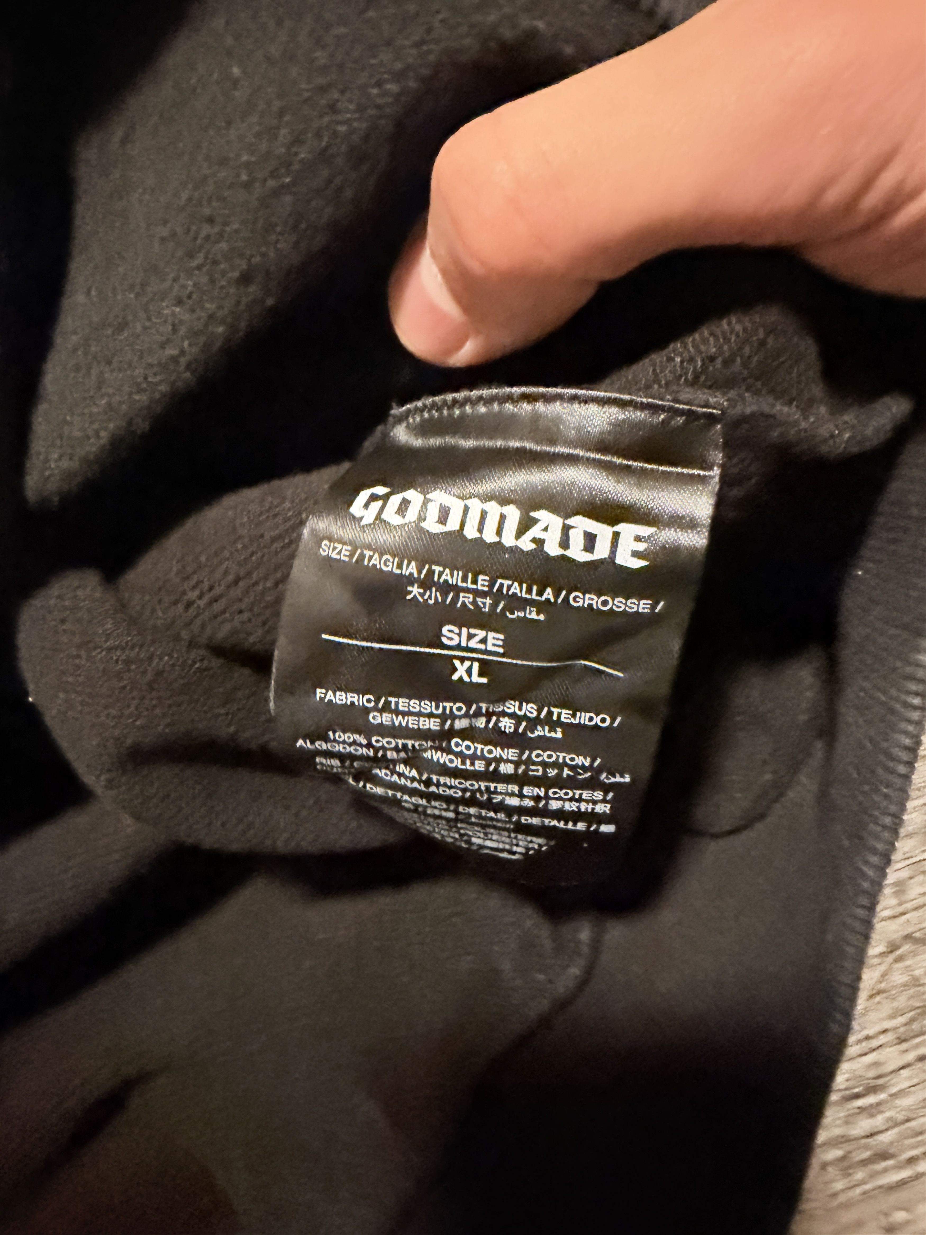 GodMade clo Godmade GM Logo Hoodie Washed Black Size US XL / EU 56 / 4 - 3 Thumbnail