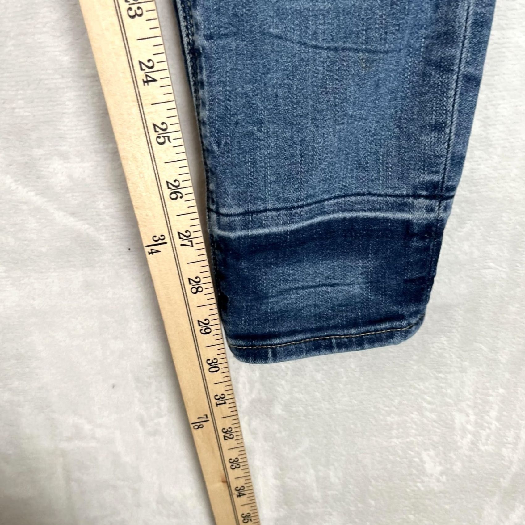 Lucky Brand Lucky Brand Brooke Legging Jeans Women 4/27 Blue Distressed Stretch Denim Size 27" / US 4 / IT 40 - 4 Thumbnail