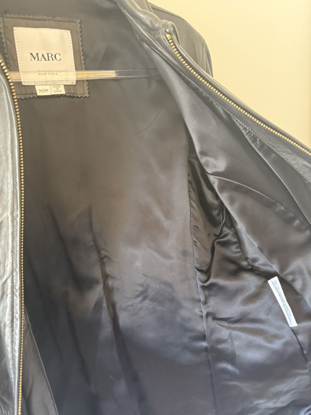 Vintage MARC New York Black Leather Jacket for Women Size L / US 10 / IT 46 - 6 Thumbnail