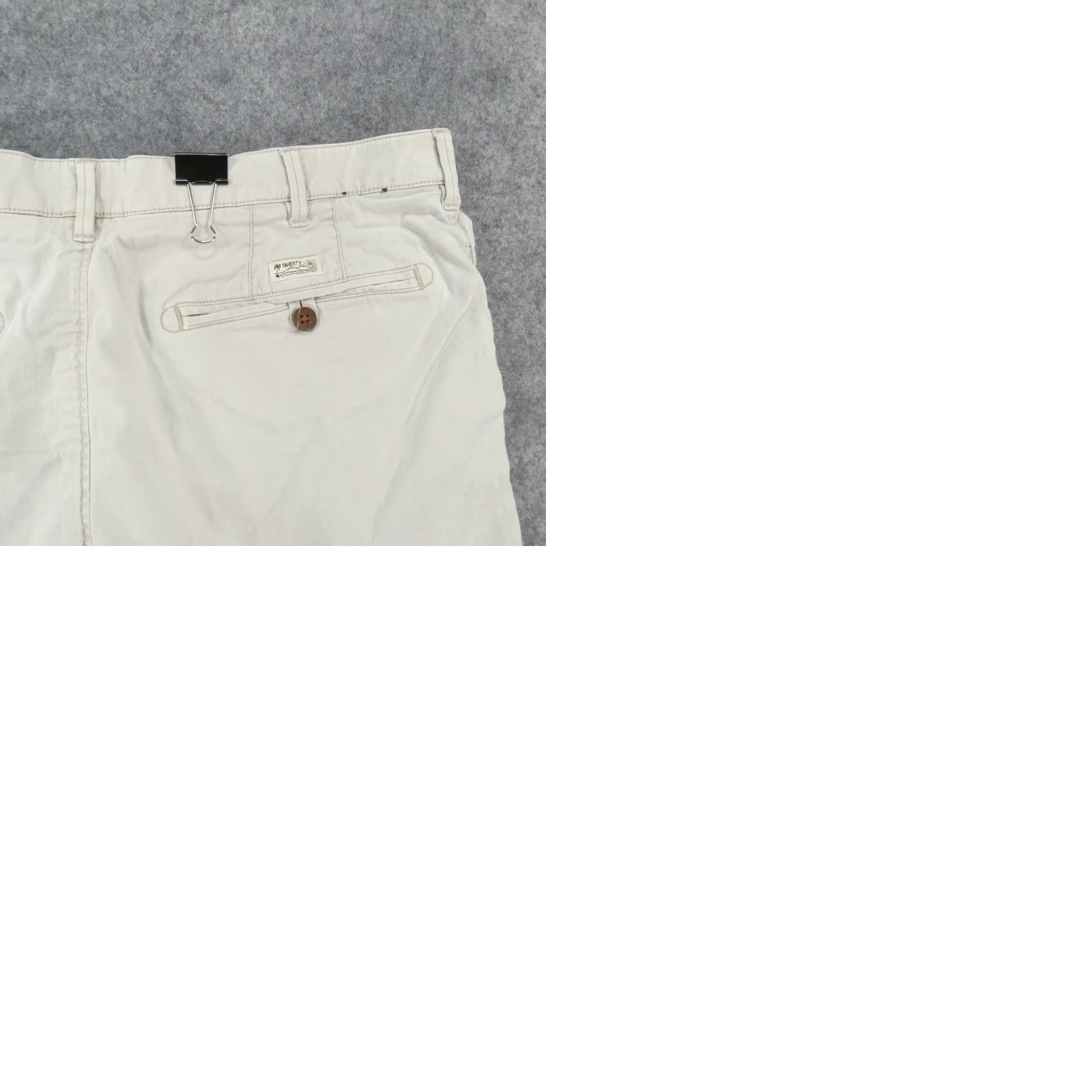 Faherty Faherty Shorts Mens 35 Chino Flat Front Beige Casual Preppy Size US 35 - 9 Thumbnail