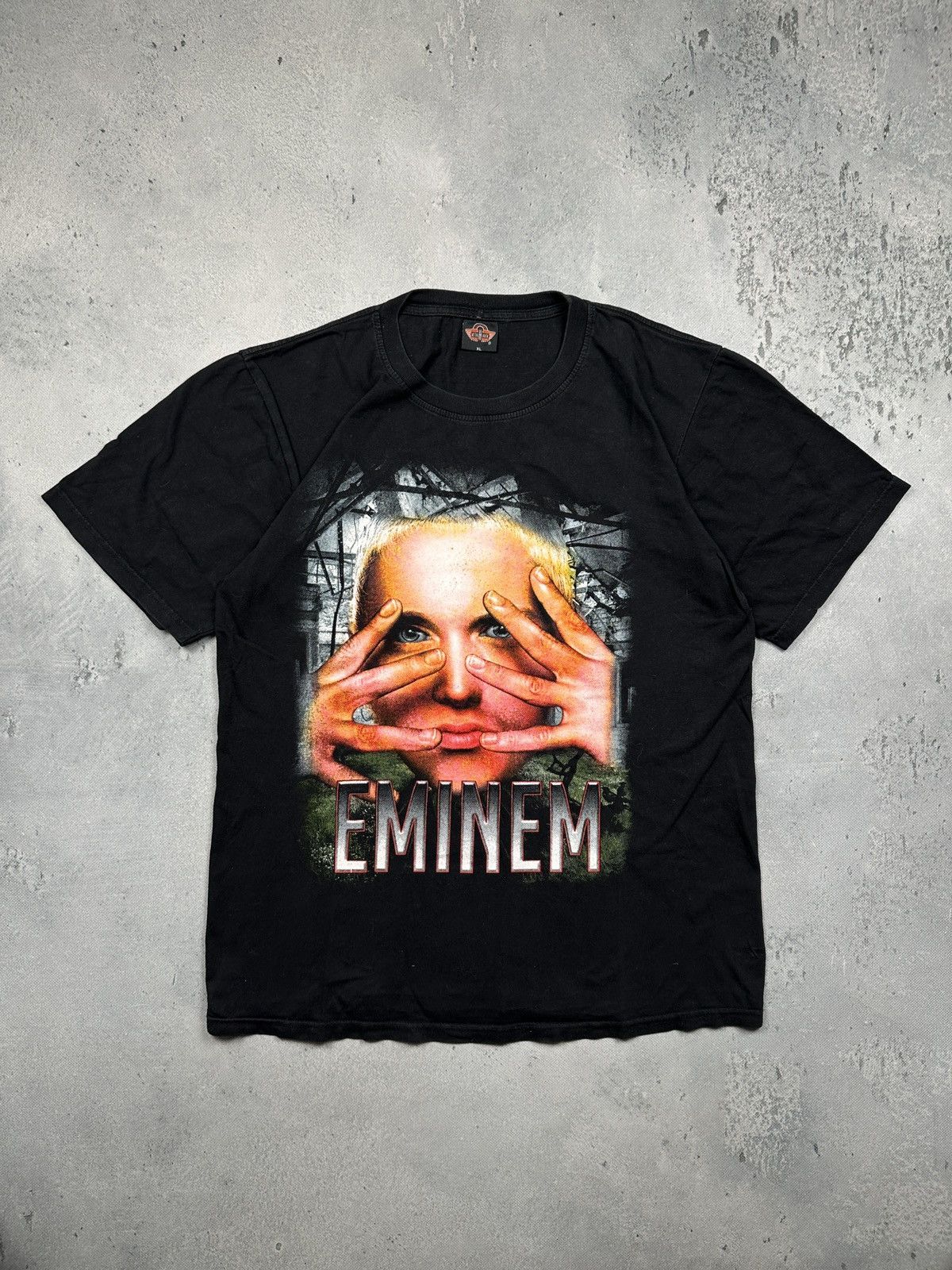 Eminem Vintage Overprint Eminem Graphic Tee Bold Portrait Print 00s Size US L / EU 52-54 / 3 - 1 Thumbnail