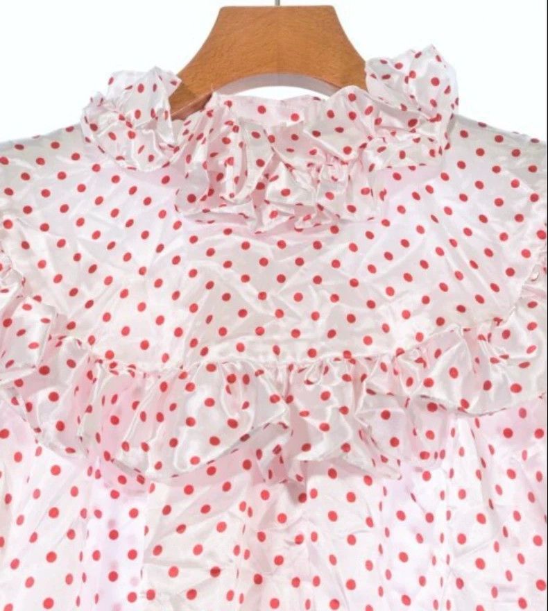 Comme des Garcons Comme Des Garcons Long sleeves with red polka-dot lace col Size S / US 4 / IT 40 - 3 Thumbnail