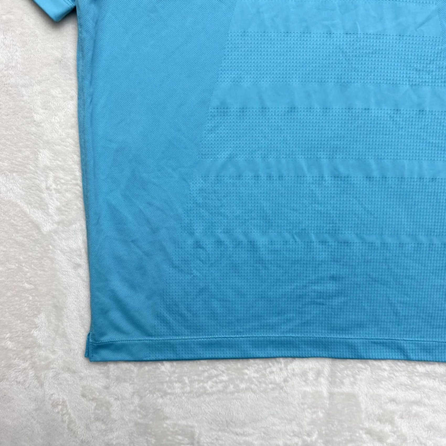 Nike Nike Dri-FIT Polo Shirt Mens XL Blue Textured Stripe Golf Performance Shirt Size US XL / EU 56 / 4 - 7 Thumbnail