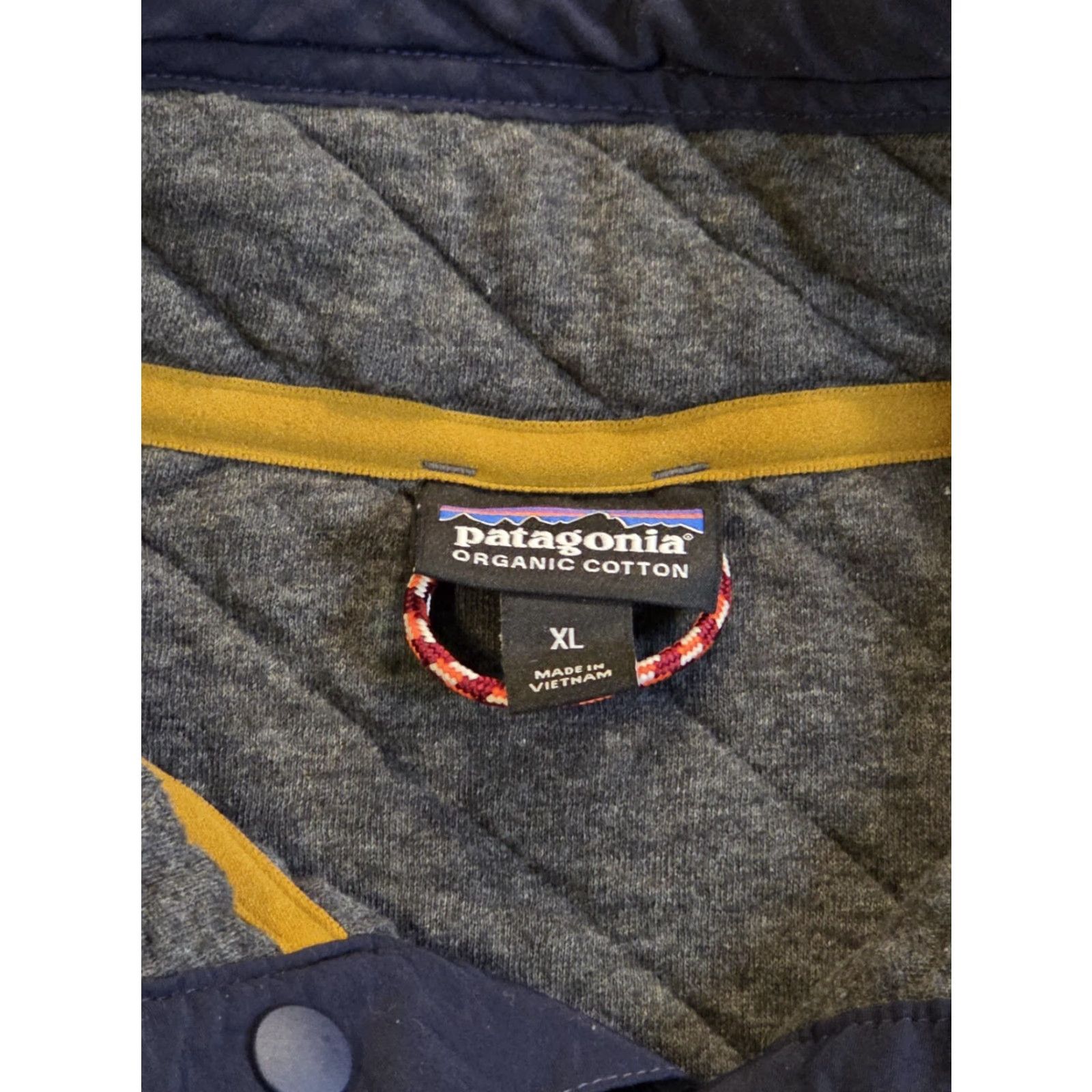 Patagonia Patagonia Quilt Snap T Pullover Organic Cotton Diamond Quilt Charcoal Gray XL Jacket Mens Size US XL / EU 56 / 4 - 7 Thumbnail