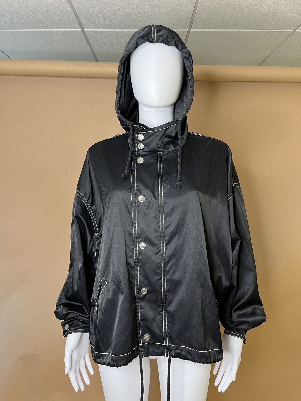 image of Chanel Rain Jacket in Black, Women's (Size Small)