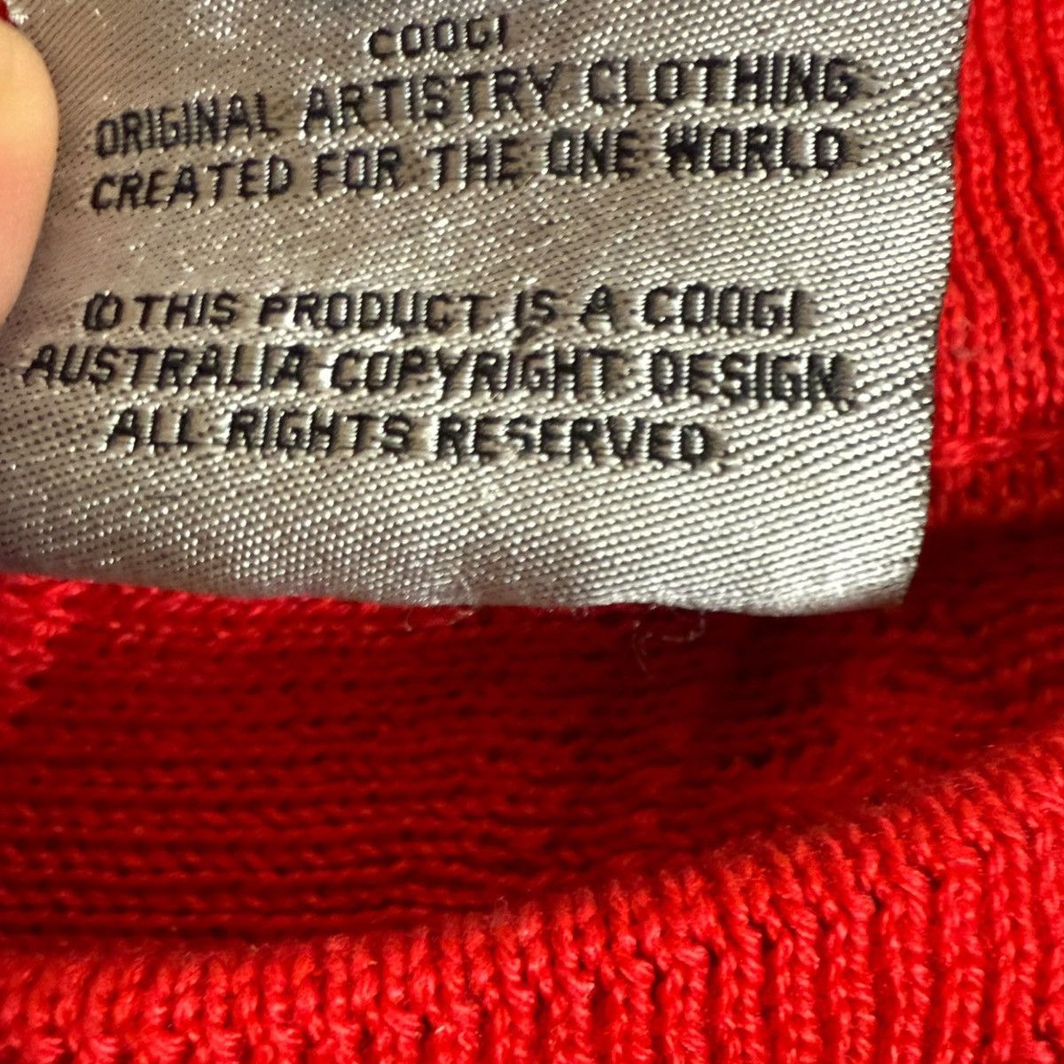 Coogi Vintage COOGI Australia 3D Knit Sweater Red Mens L Biggie Size US L / EU 52-54 / 3 - 7 Thumbnail