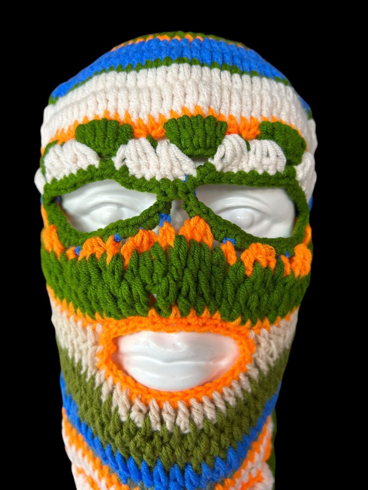 Japanese Brand × Kapital × Vintage Very Rare Crochet Knitted Handmade Balaclava Masked ☠️☠️ Size ONE SIZE - 4 Thumbnail