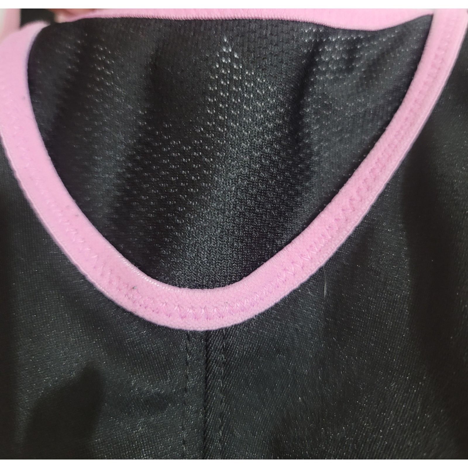 Other Glamorise Black Pink Trim Wirefree Sports Bra 38F Hook Eye Size ONE SIZE - 5 Thumbnail