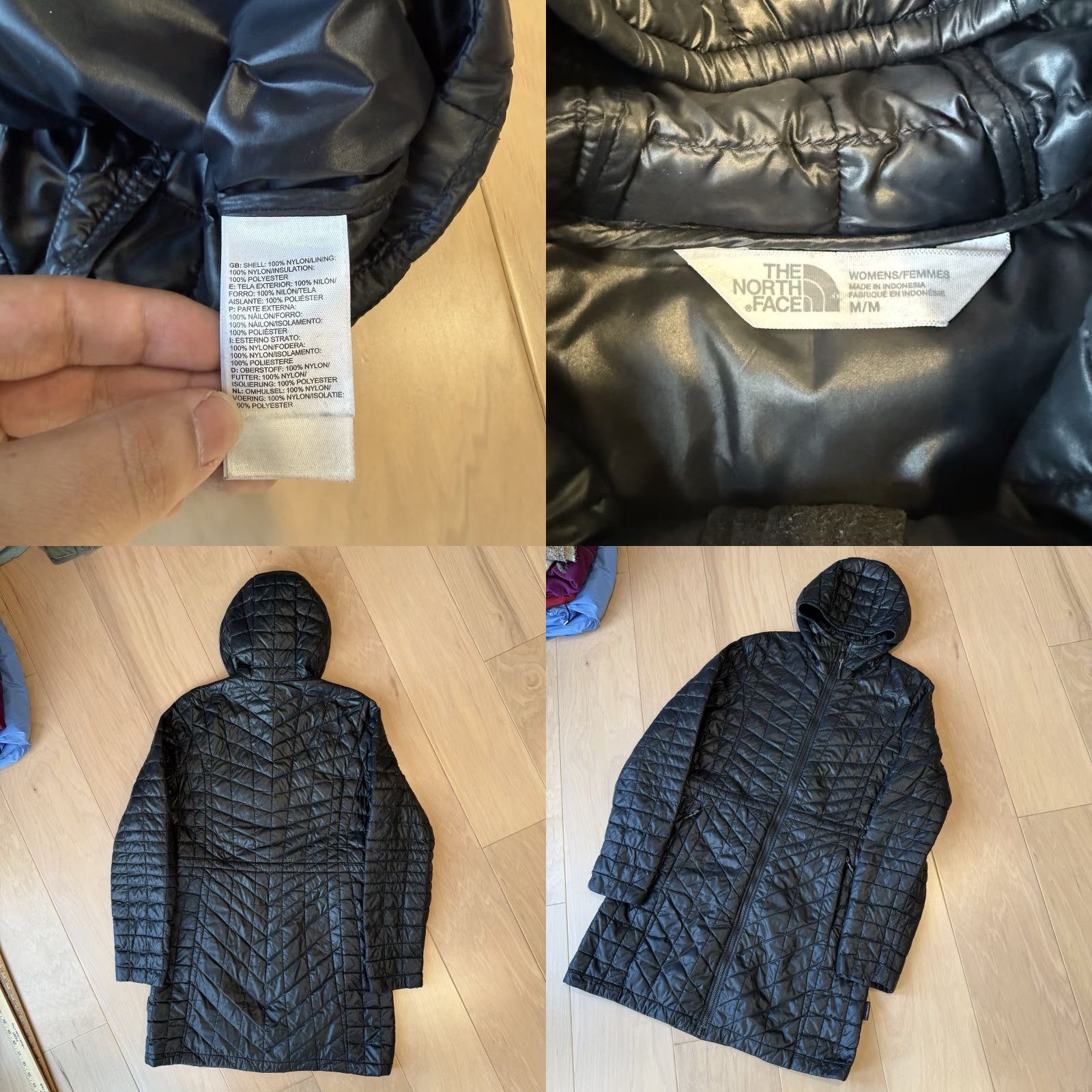 The North Face VNTG The North Face Thermoball Parka Jacket Women's Medium Black Full Zip Insulated Outerwear Size M / US 6-8 / IT 42-44 - 8 Thumbnail