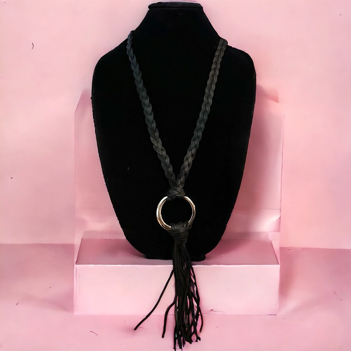 Other Long leather braid tassel necklace Size ONE SIZE - 1 Thumbnail
