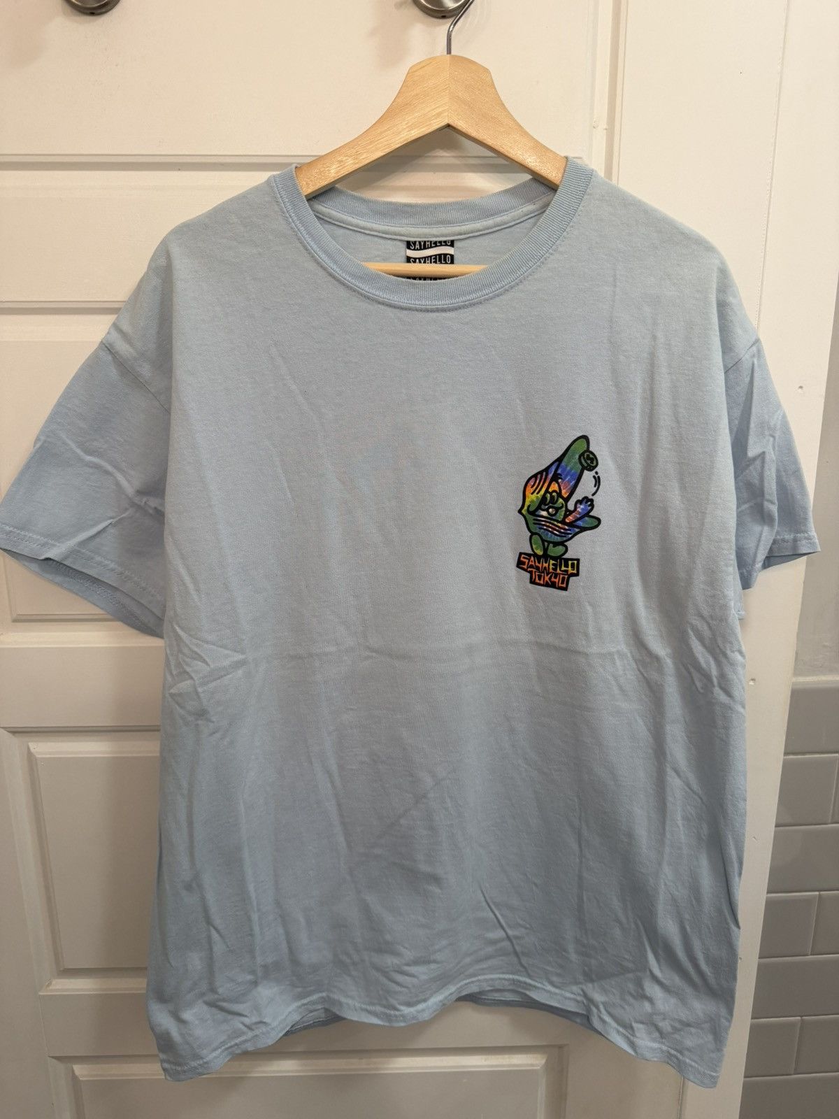 SAYHELLO SAYHELLO TOKYO Lite Blue Tie Dye Clam Logo Tee Size L Size US L / EU 52-54 / 3 - 1 Thumbnail
