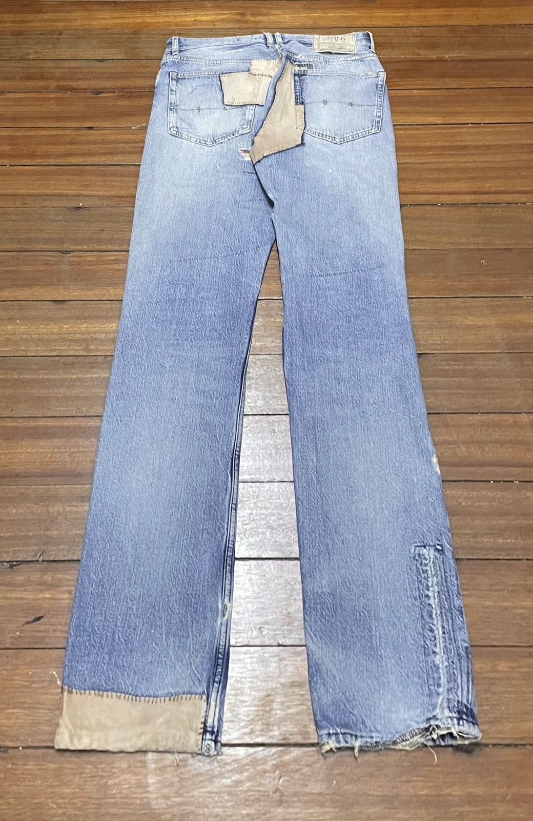 Polo Ralph Lauren Very Rare Vintage Polo Ralph Lauren Sashiko Boro Jeans 1990s Size US 31 - 2 Thumbnail