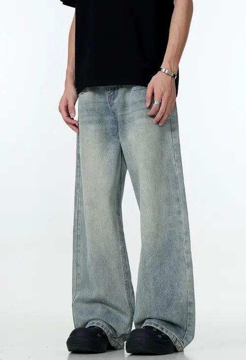 Japanese Brand × Jean Pants American vintage blue distressed washed jeans Size US 32 / EU 48 - 4 Thumbnail