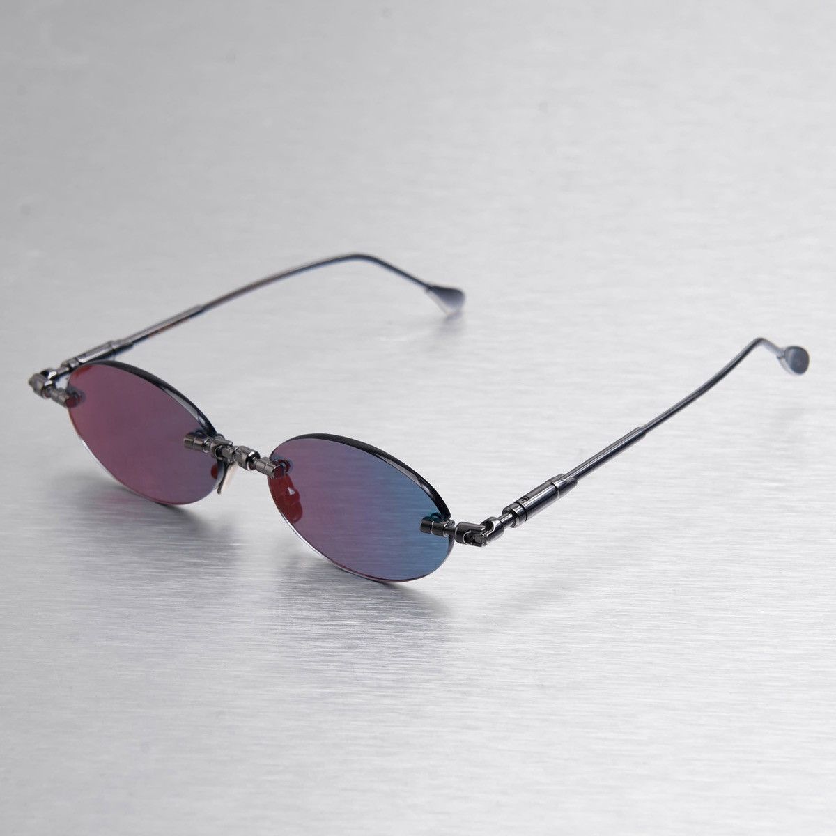 Kuboraum KUBORAUM H62 GM GUN METAL FLASH VIOLET BLUE SUNGLASSES Size ONE SIZE - 2 Thumbnail