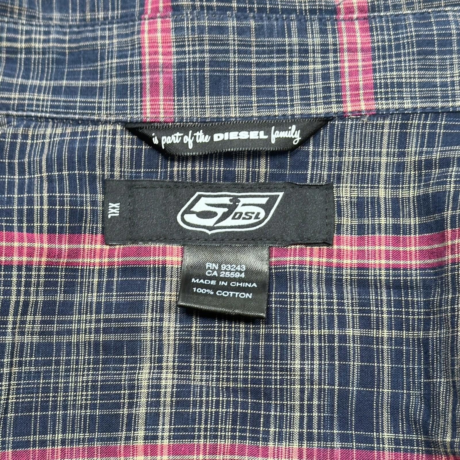 Diesel Diesel Shirt Men's UK Size 2XL Blue Plaid Pattern Pockets Size US XXL / EU 58 / 5 - 7 Thumbnail