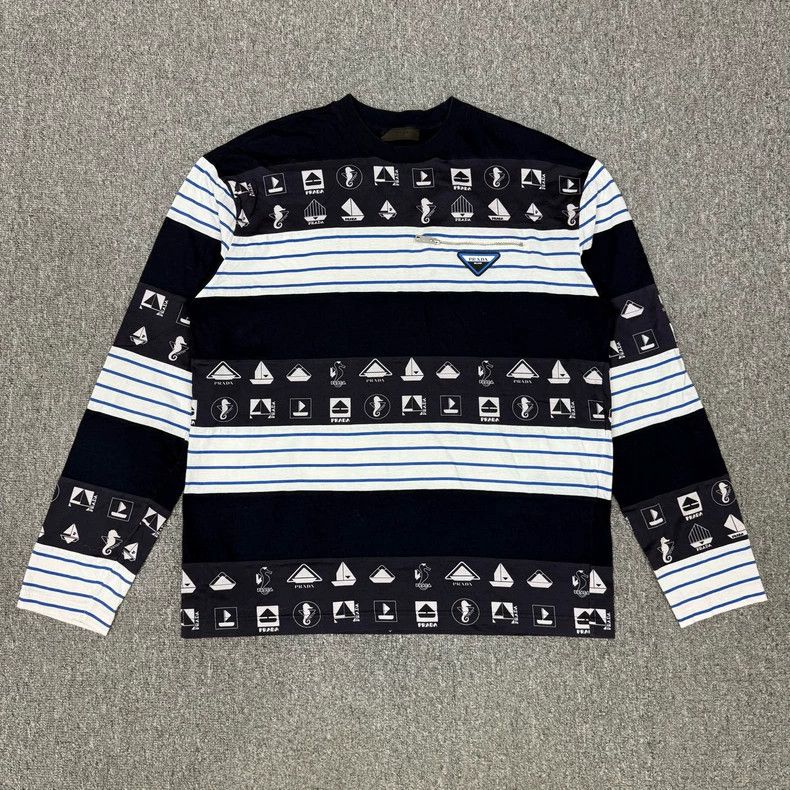 Prada Prada Colorblock Zip Sweatshirt L - dmc Size US L / EU 52-54 / 3 - 1 Thumbnail