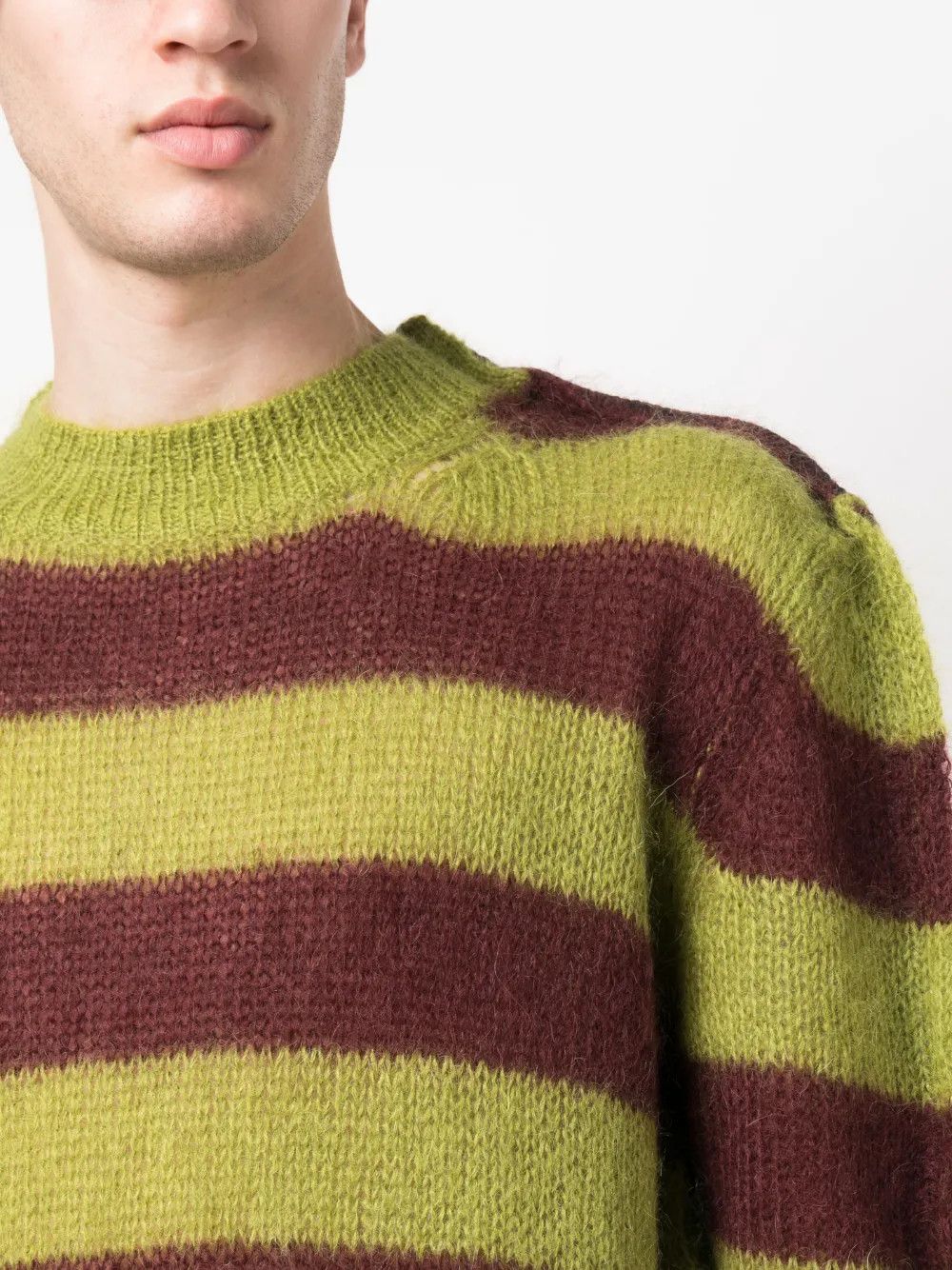 Marni o1w1db10125 Striped Mohair-Blend Jumper in Multicolor Size US M / EU 48-50 / 2 - 4 Thumbnail