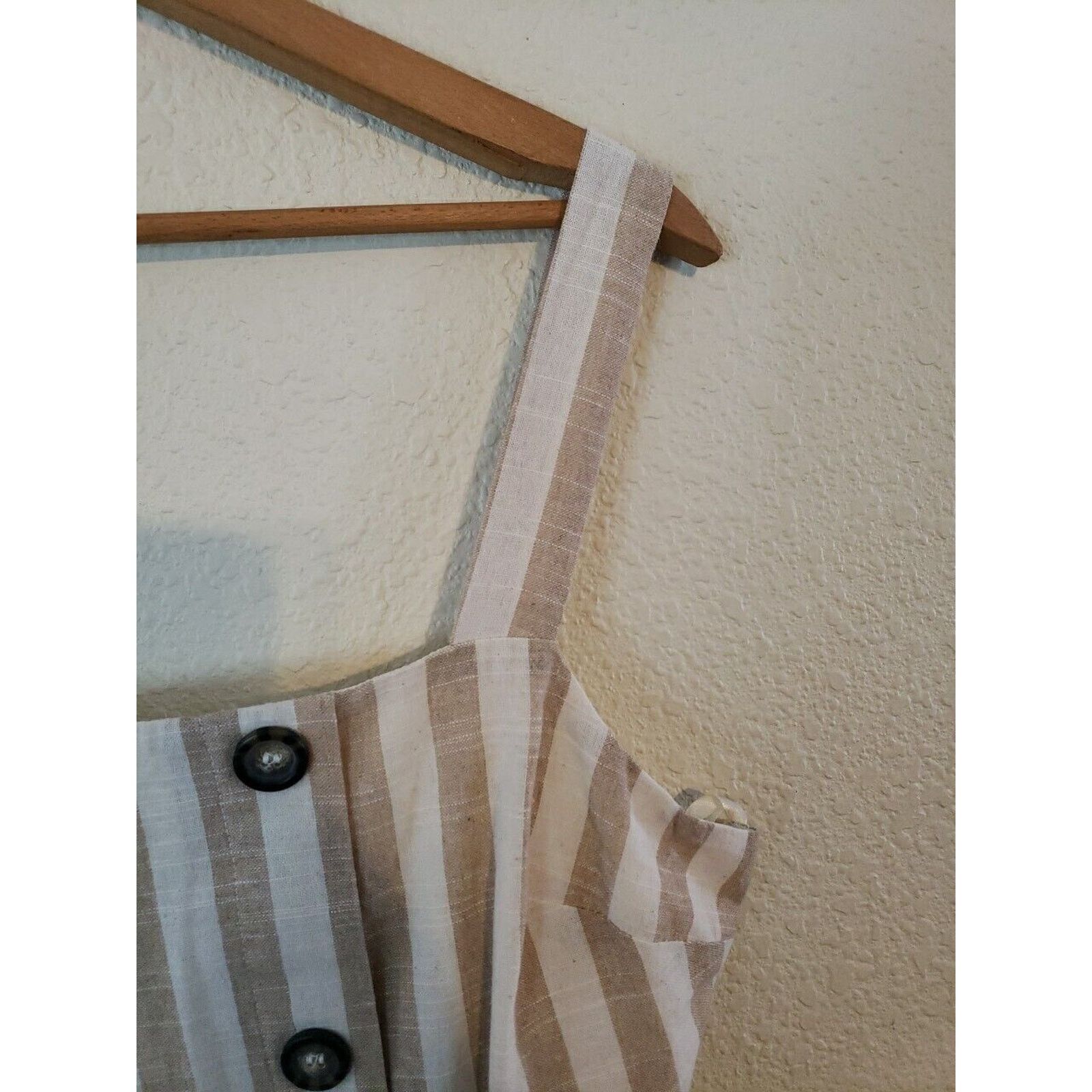 Other New Max Studio Beige Striped Maxi Dress Womens Size 9 Boho Size M / US 6-8 / IT 42-44 - 5 Thumbnail