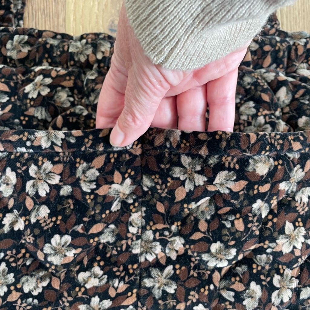Vintage Vintage 70s Artisan Quilted Velveteen Purse Bag Pouch Wallet Size ONE SIZE - 5 Thumbnail