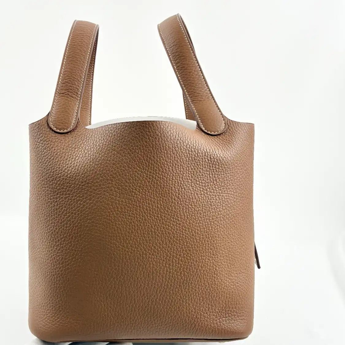Hermes Hermes Picotin Lock 22 Gold Brown Clemence cowhide leather picotin handbag gold Size ONE SIZE - 1 Thumbnail