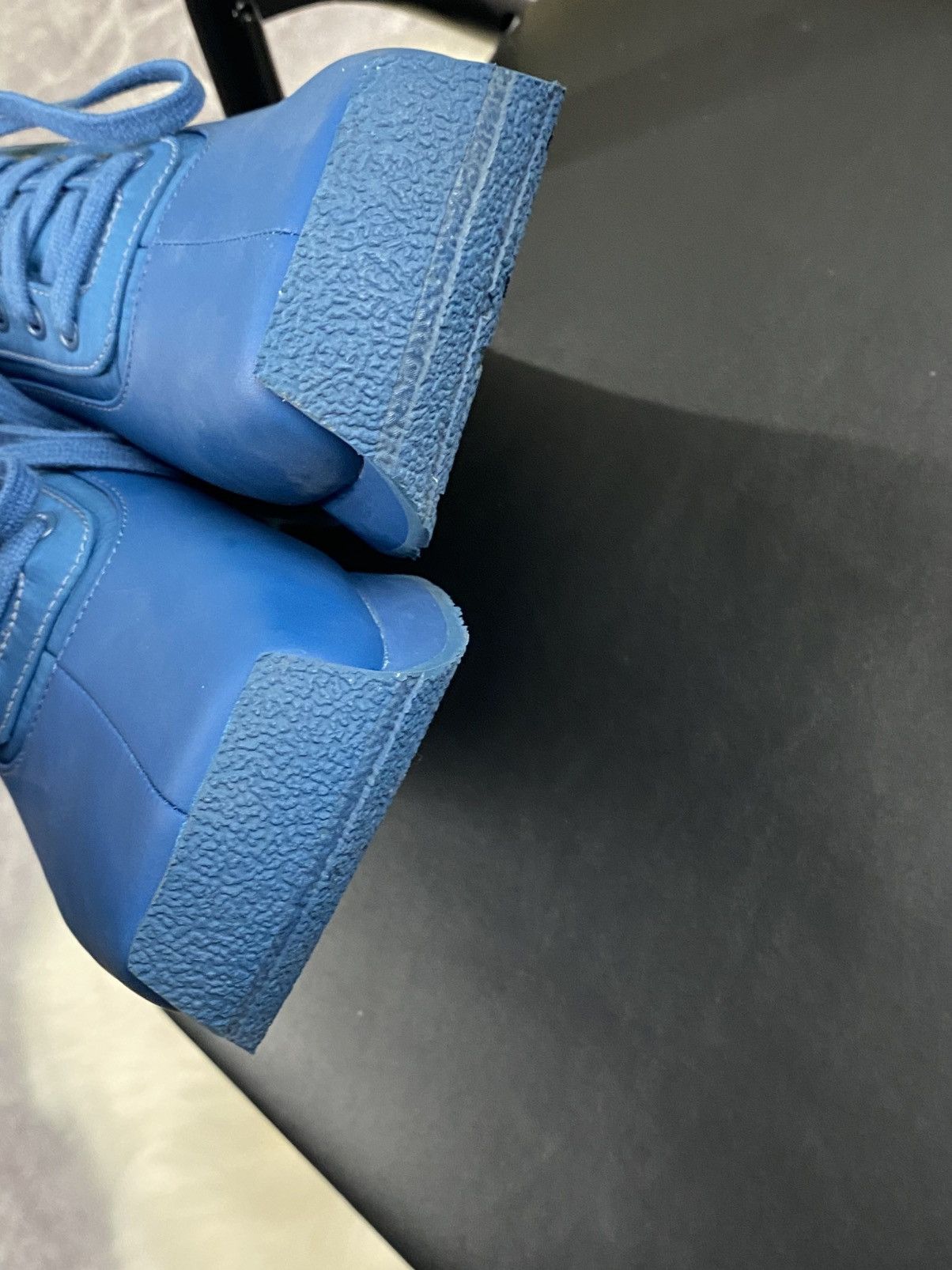 Eckhaus Latta Ugg X Eghaus Latta Square Toe Blue Leather Low Top Sneakers Size US 8 / IT 38 - 10 Thumbnail