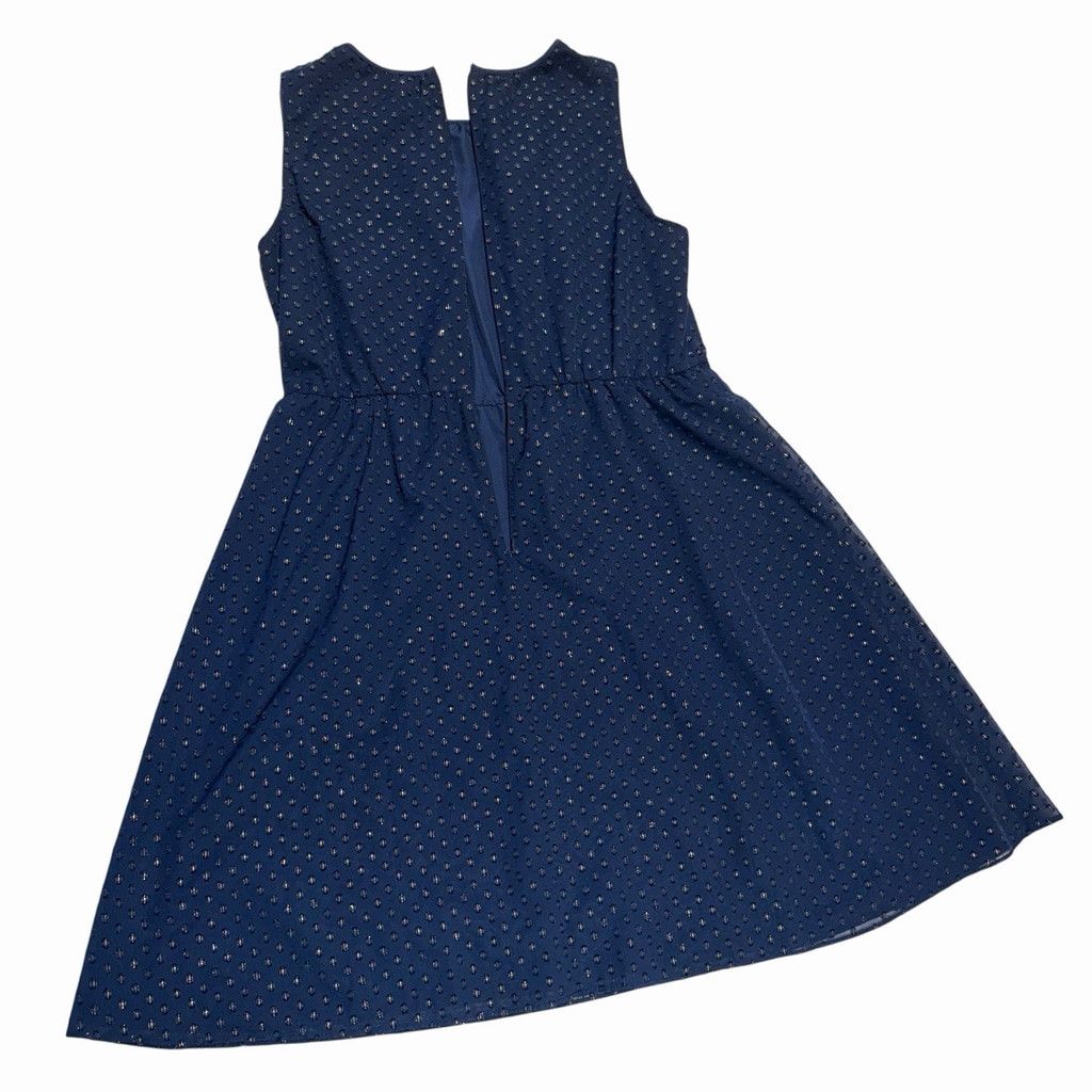 J.Crew J.Crew Navy Swiss Dot Fit Flare Dress12 Neck Sleevless Lined Size XL / US 12-14 / IT 48-50 - 4 Thumbnail