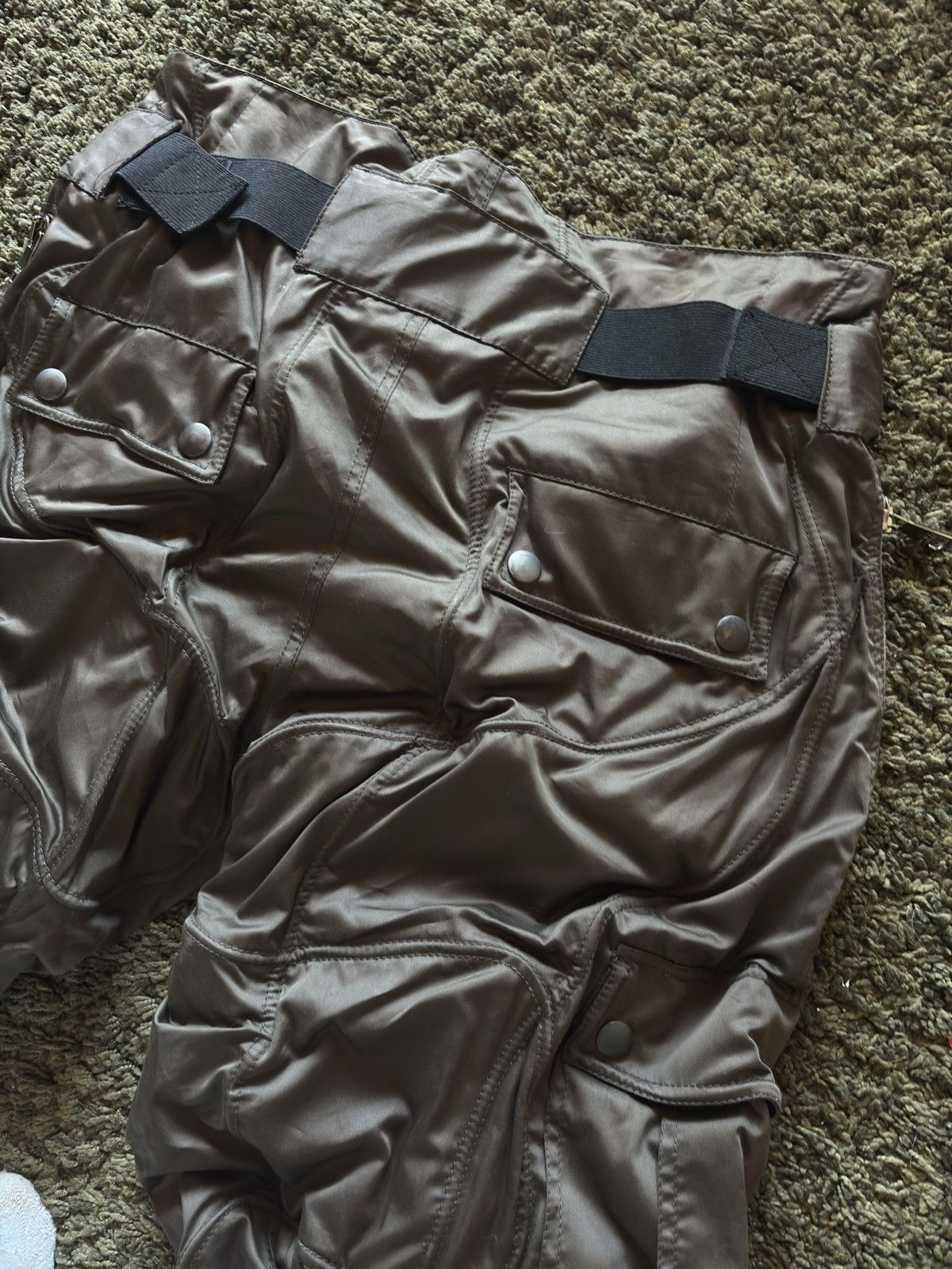 Dolce & Gabbana SS08 DOLCE & GABBANA WIRE WRINKLE SHORTS BONDAGE CARGO PANTS Size US 32 / EU 48 - 9 Thumbnail