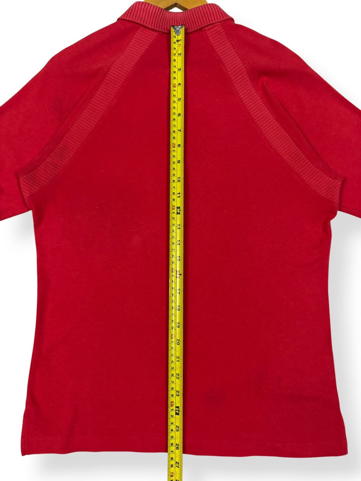 Valentino Vtg 90s Valentino Garavani Sport Rib-Knit Raglan Polo Shirt Size US S / EU 44-46 / 1 - 14 Thumbnail