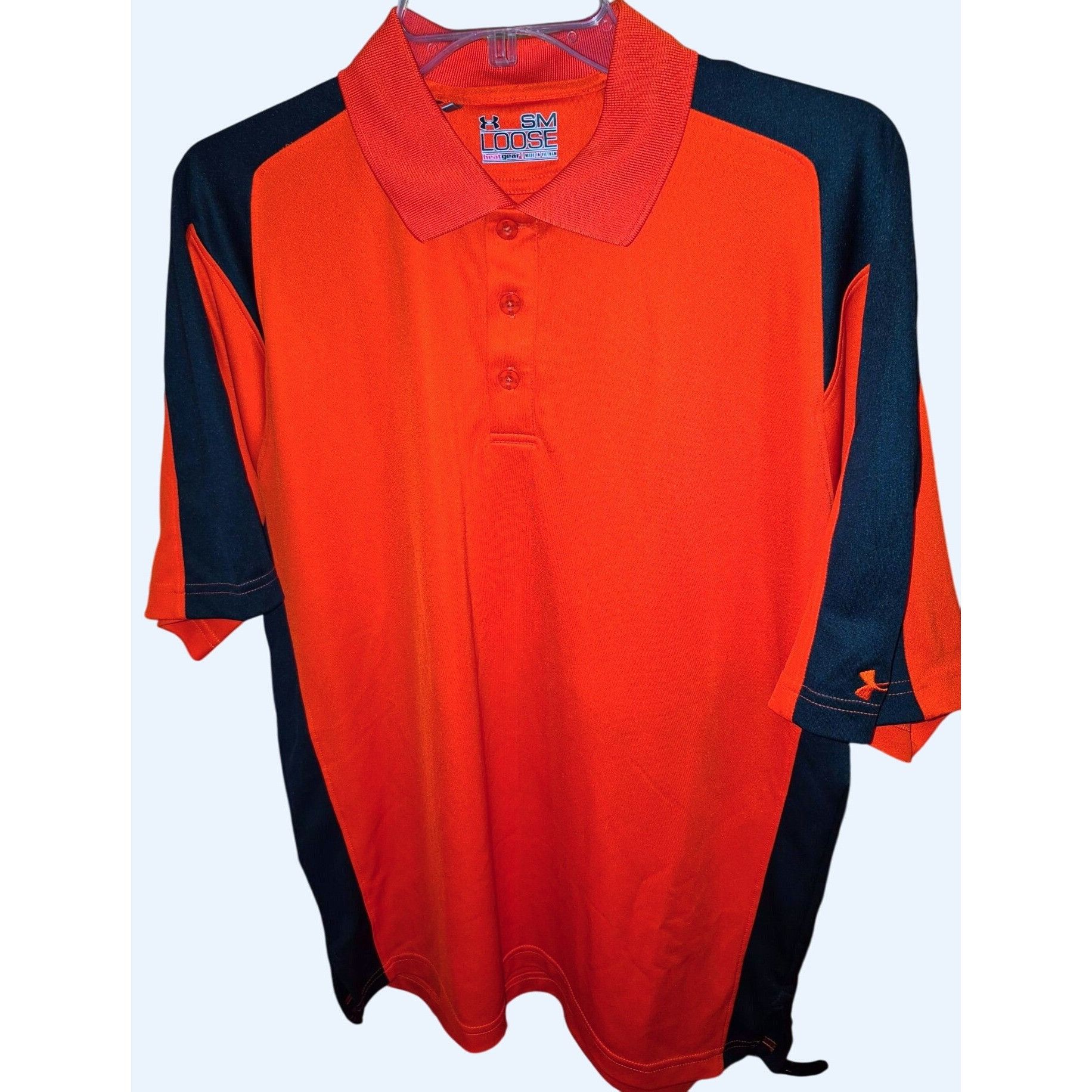 Under Armour Under Armour Mens Loose Fit Polo Shirt Orange & Black Size S Size US S / EU 44-46 / 1 - 1 Thumbnail