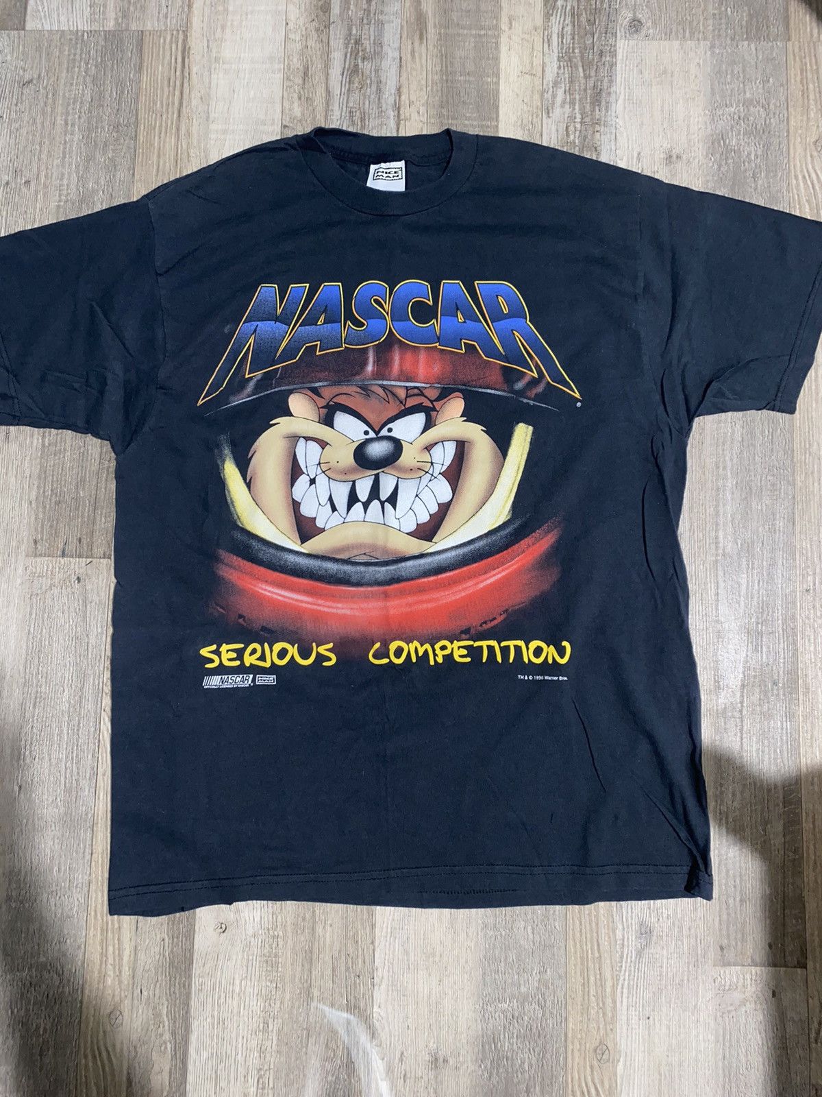 NASCAR × Vintage × Warner Bros RARE vintage 1996 nascar looney tunes shirt Size US XL / EU 56 / 4 - 1 Thumbnail