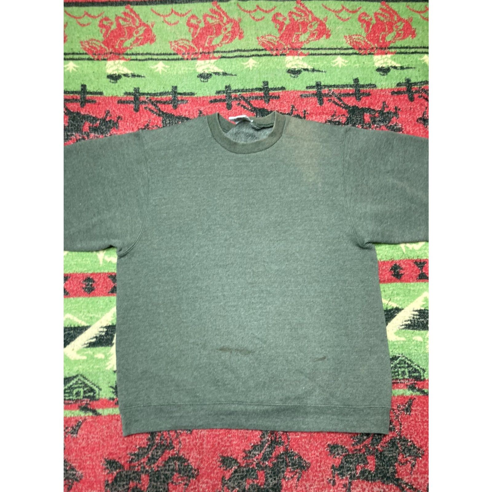 Wilson VINTAGE Wilson Sportswear Sweatshirt 90s Crewneck Olive Green Military Medium Mens Shirt Size US M / EU 48-50 / 2 - 2 Thumbnail