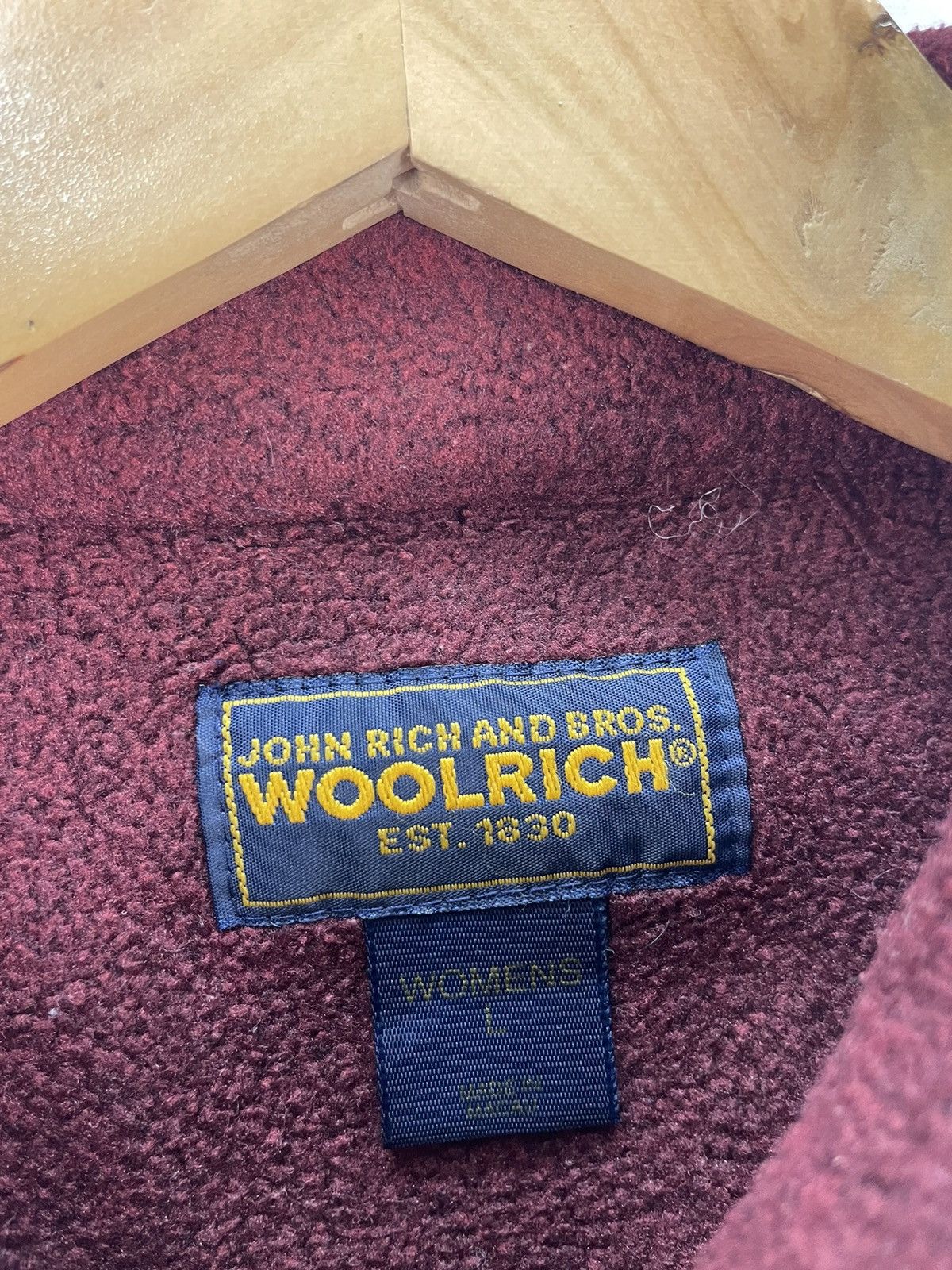 Vintage × Woolrich Woolen Mills Vintage Woolrich Fleece Shirt Button Up Sweater Size L / US 10 / IT 46 - 3 Thumbnail