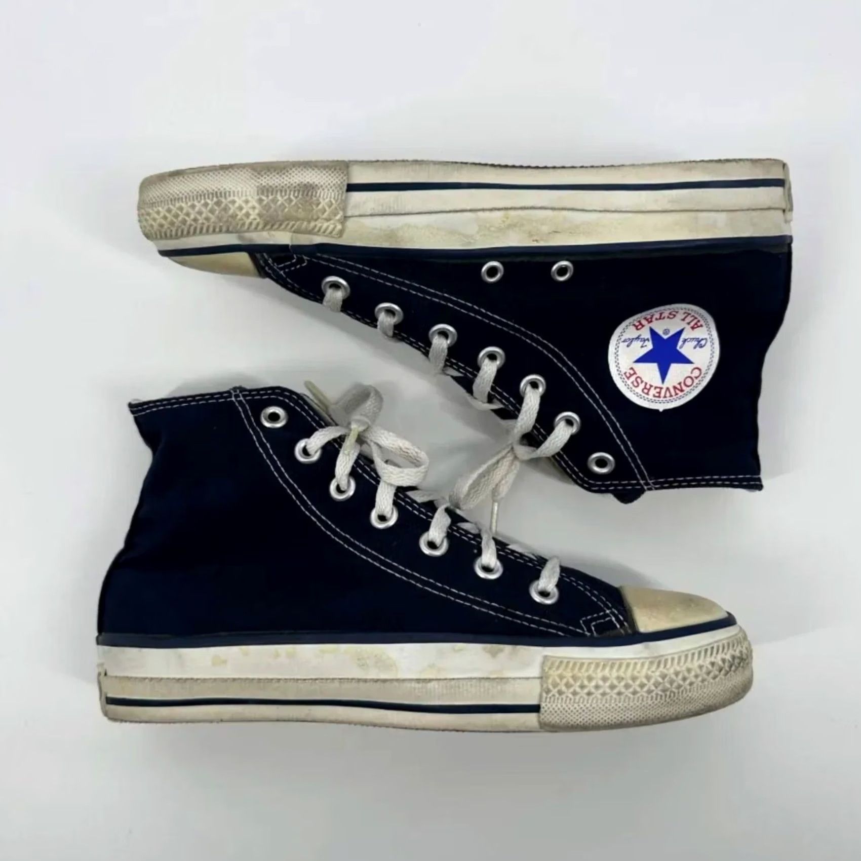 Converse VINTAGE Converse Chuck Taylor High Navy Blue Sneakers Size 5M 6.5W Men Mens 80s Size US 5 / EU 37 - 3 Thumbnail