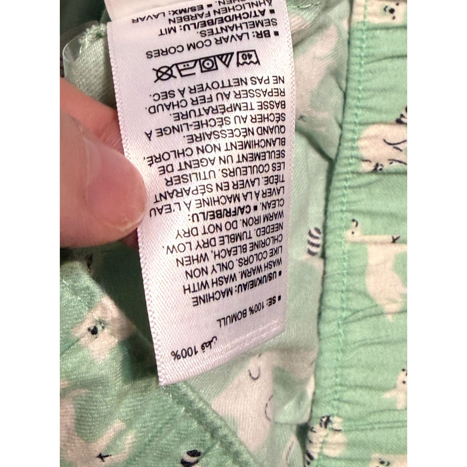 Essentials Amazon Essentials Sleepwear Pants Womens Small Green White Black Animals Size 28" / US 6 / IT 42 - 6 Thumbnail