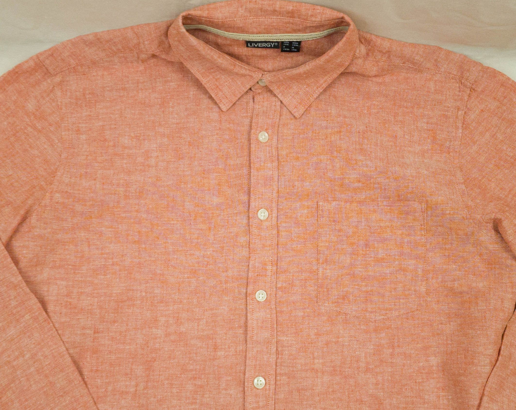 Other MENS LIVERGRY SHIRT LONG SLEEVE LINEN COTTON SIZE L EXCL Size US L / EU 52-54 / 3 - 4 Thumbnail