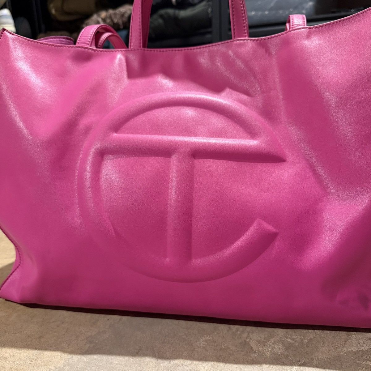 Telfar Telfar Shopping Tote Bag Azalea Pink Vegan Leather Large Size ONE SIZE - 3 Thumbnail