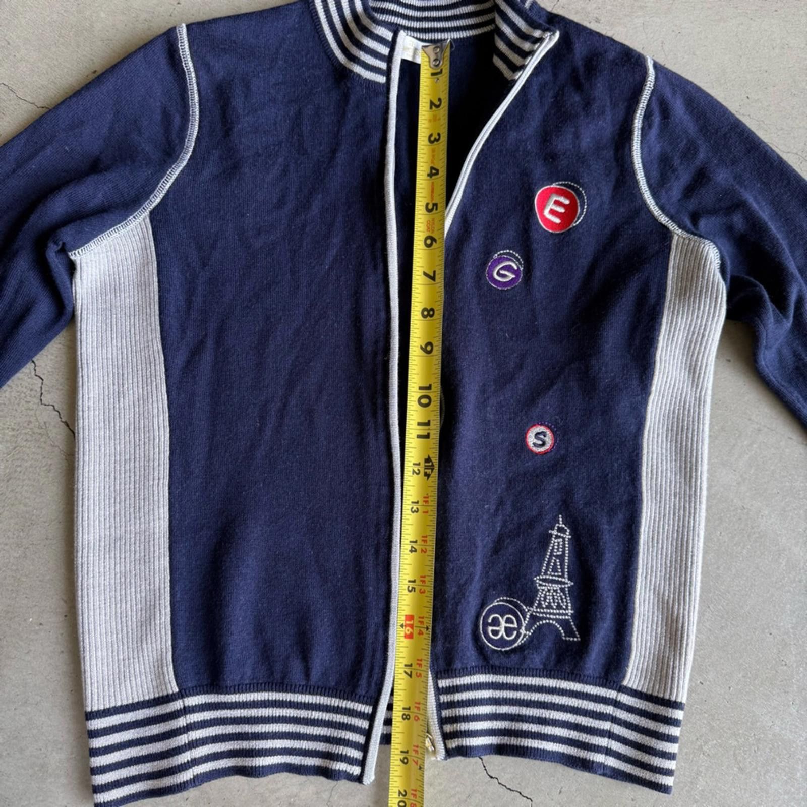 Other Elegance Sports / Golf Zip Sweater / Navy Silver Size S / US 4 / IT 40 - 4 Thumbnail