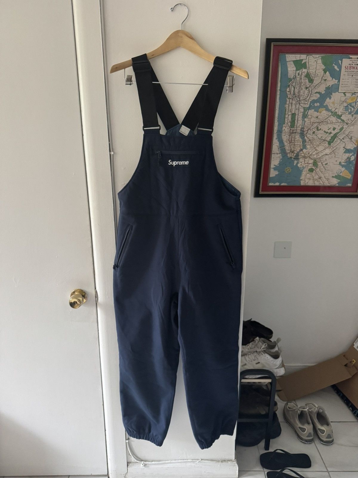 Supreme ウィンドストッパー オーバーオール 裏起毛 ブラック サイズ L Supreme（シュプリーム） 美品 GORE-TEX WINDSTOPPER Overall