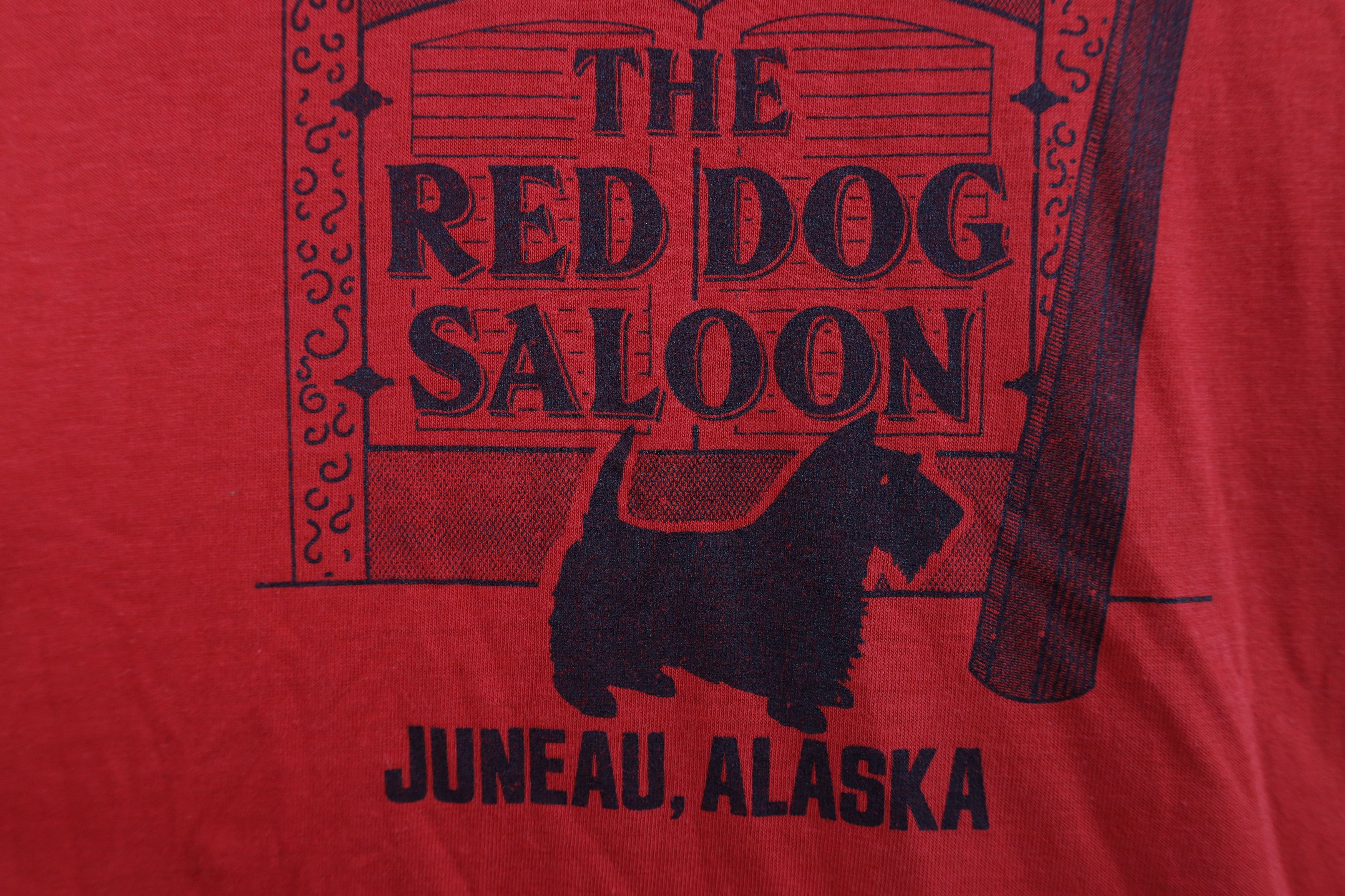 Vintage Vintage 80s 90s Streetwear Dog Saloon Alaska T-Shirt Red USA Size US XL / EU 56 / 4 - 6 Thumbnail