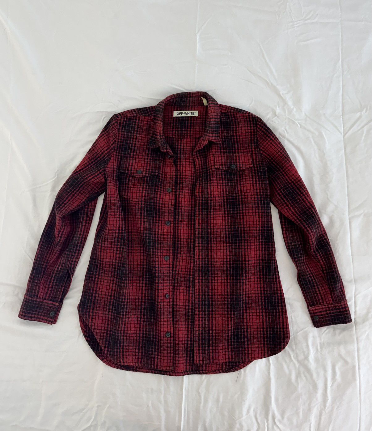 Off-White Off-White Red Tartan Flannel Size US L / EU 52-54 / 3 - 1 Thumbnail