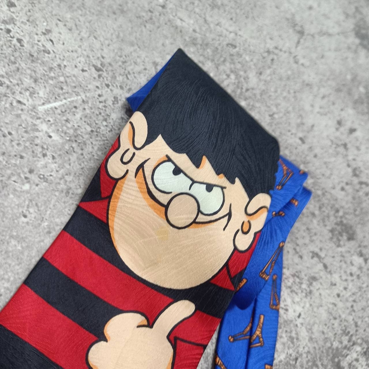 Vintage Vintage 90s Dennis The Menace silk Italy cartoon tie humor Size ONE SIZE - 3 Thumbnail