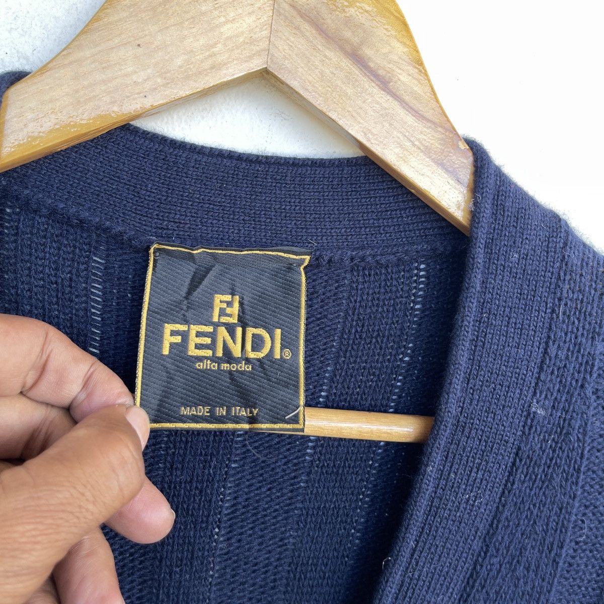 Fendi Vintage Fendi Cashmere Wool Sweater Cardigan Size US M / EU 48-50 / 2 - 4 Thumbnail