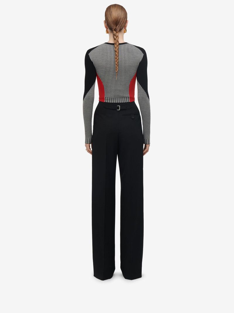 Alexander McQueen o1srvl11e0326 Dogtooth Colour-Block Jumper in Multicolor Size S / US 4 / IT 40 - 3 Thumbnail