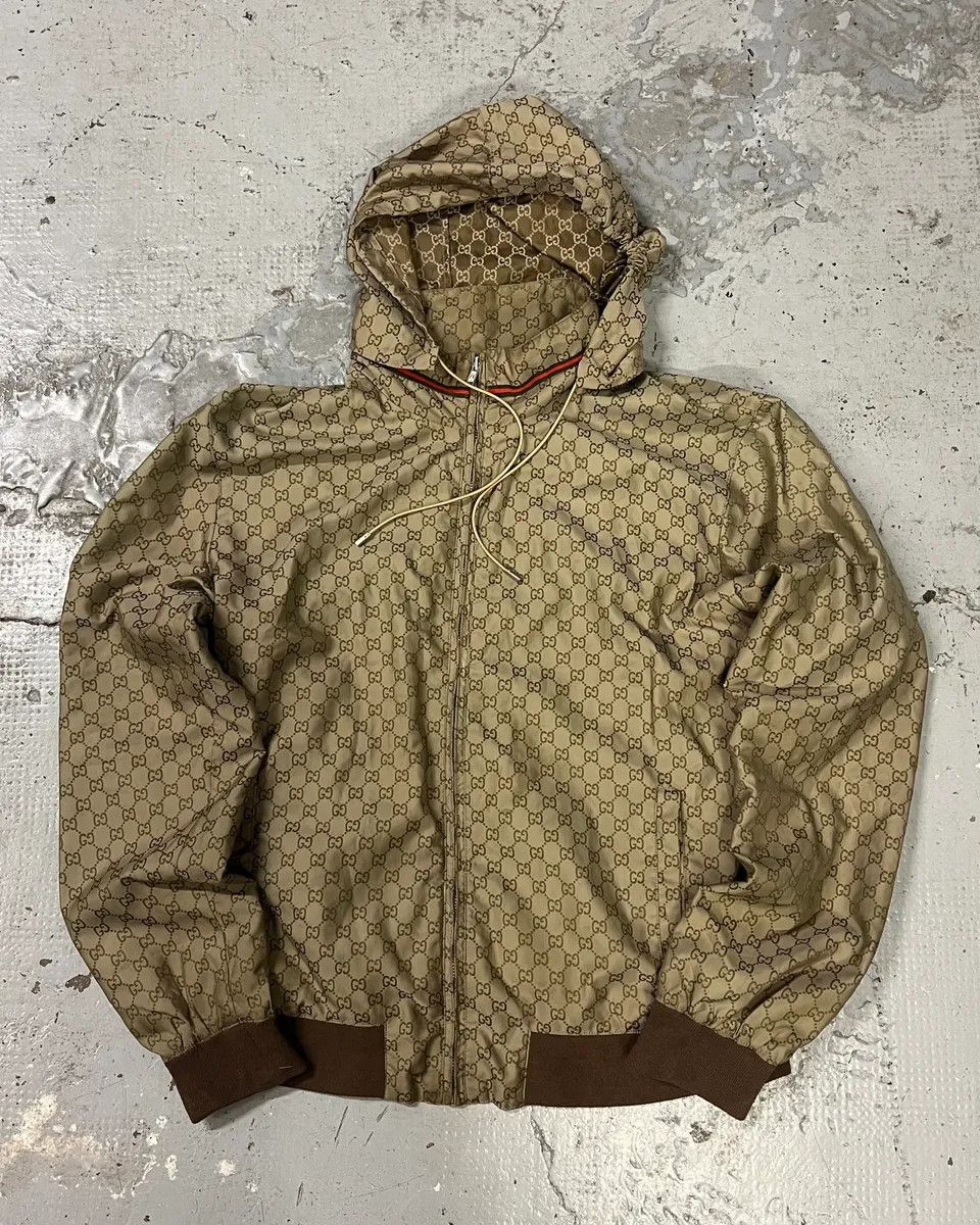 SS2011 Gucci G Beige Hooded Light Jacket