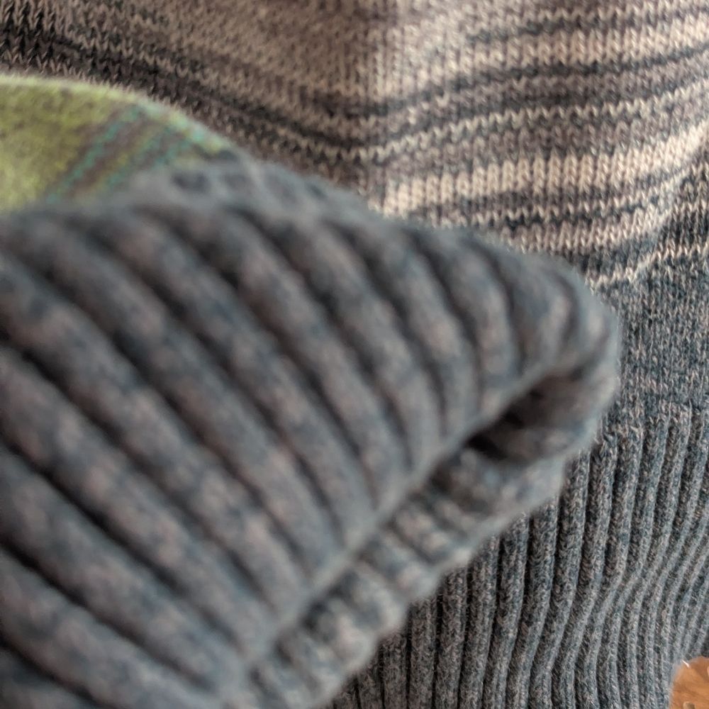 Eddie Bauer Eddie Bauer 100% Cotton Striped Ribbed HiCollar Cardigan Size M / US 6-8 / IT 42-44 - 4 Thumbnail